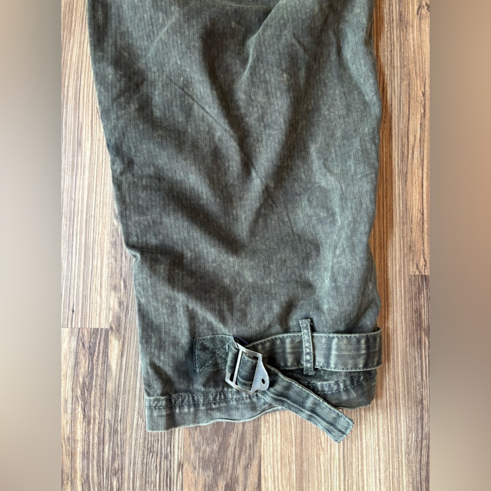 Free People We The Free Can't Compare Slouch Pants Army Green Medium - Picture 12 of 13
